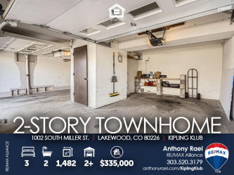 1002 South Miller St in Lakewood CO 80226 - Townhome with attached garage for sale - REMAX Lakewood CO Realtor Anthony Rael